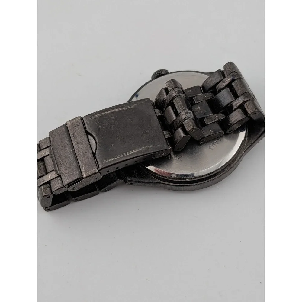 Men's Black Quartz Watch 45mm Case 6.75